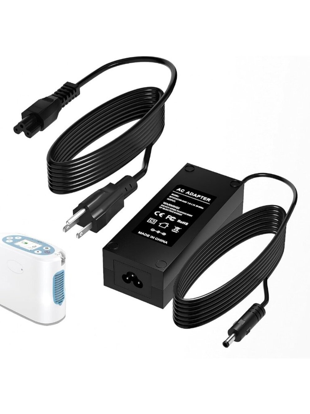 19V AC Power Adapter for Portable Oxygen Concentrators - Reliable & Efficient